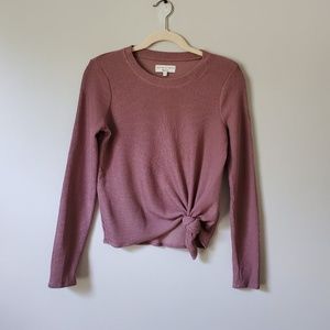 MADEWELL | Jacquard Knot Front Ribbed Long Sleeve Top NWT | XS